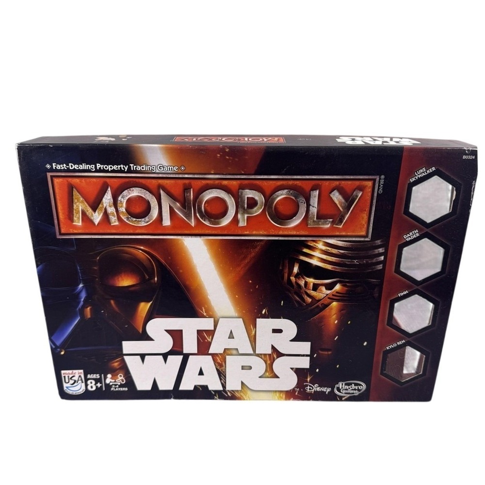 Monopoly Star Wars Board Game Hasbro Gaming 2015 Complete 2-4 Players Disney